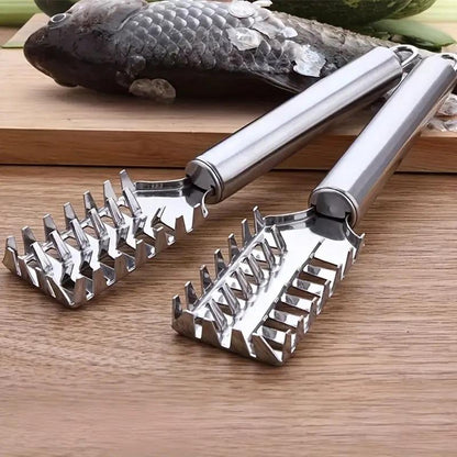 Fish Scale Remover Scraper &amp; Cutter – Stainless Steel Kitchen Scaler Tool (Pack of 2)