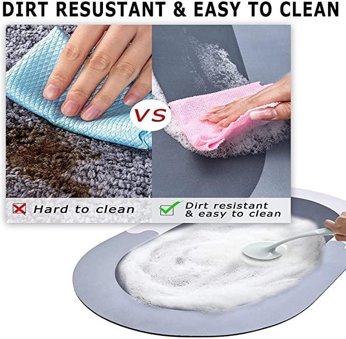 Cushion Mat Super‑Absorbent Soft Carpet – Quick‑Dry, Non‑Slip Dirt Barrier (Round, 40×60 cm)