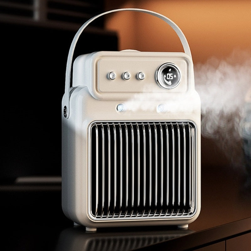 2-in-1 Efficient Room Heater & Humidifier – 1200W Indoor Table Heater with Safety Features