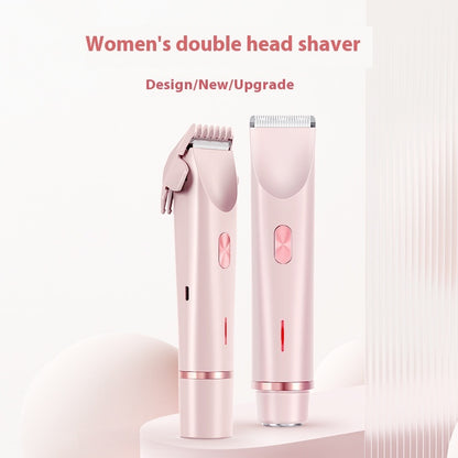 2-in-1 Electric Hair Remover for Women – Double Head Shaver for Body &amp; Bikini Line