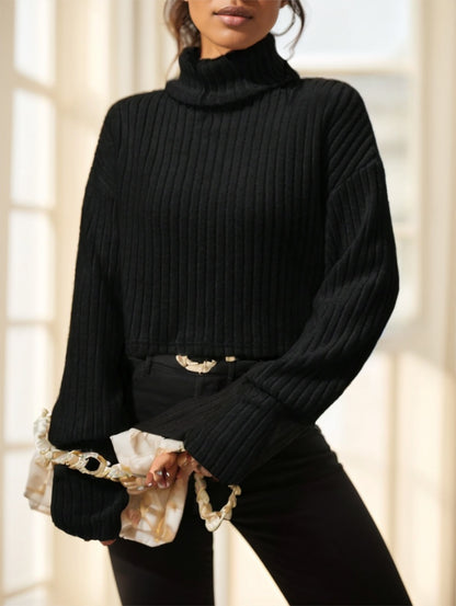 Essnce Turtleneck Drop Shoulder Tee