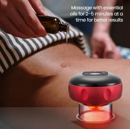 Electric Cupping Therapy Machine – 12-Level Temperature &amp; Suction Settings with Hot Compress Mode