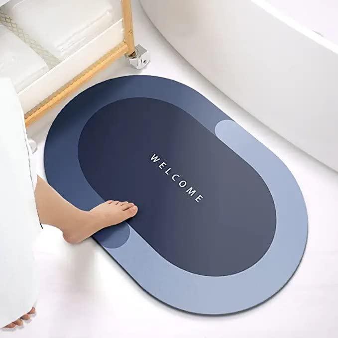 Cushion Mat Super‑Absorbent Soft Carpet – Quick‑Dry, Non‑Slip Dirt Barrier (Round, 40×60 cm)