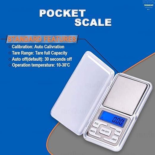 Mini Pocket Digital Weight Scale with Auto Calibration – 200g Capacity, 0.01g Precision, Portable Jewelry &amp; Kitchen Scale