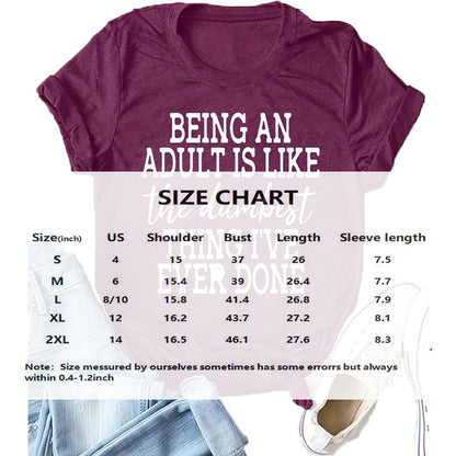 Women's Self-Reflection Quote T-Shirt – Soft Round Neck Casual Tee for Summer