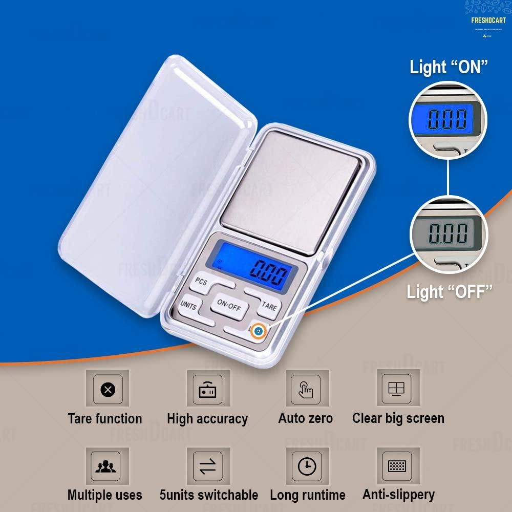 Mini Pocket Digital Weight Scale with Auto Calibration – 200g Capacity, 0.01g Precision, Portable Jewelry &amp; Kitchen Scale