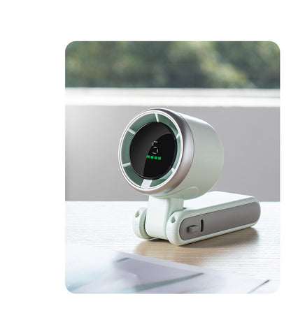 3-in-1 Turbo Folding Mini Fan – Neck Hanging | Desktop | Handheld
