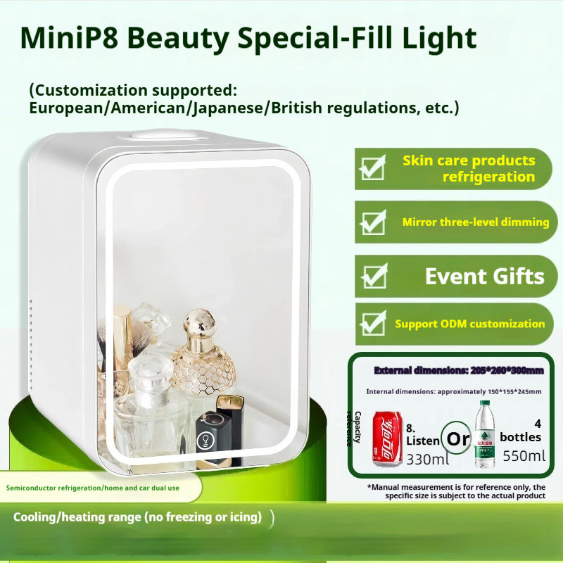 Mini Cosmetic Refrigerator – Portable Facial Mask, Skincare & Lipstick Cooler