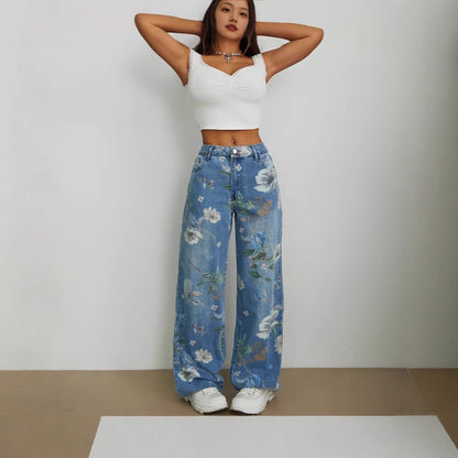 Street Trend Loose Straight Leg Wide Leg Pants