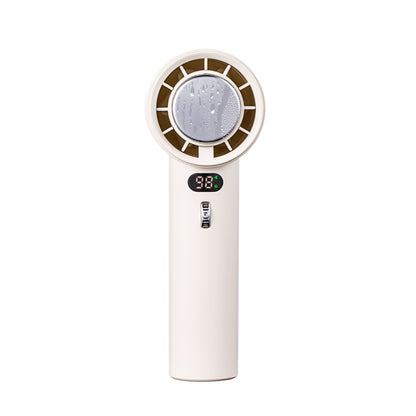 Portable Handheld Turbo Fan with Cooling Technology – 3000mAh Rechargeable Battery | Cold Compress + Adjustable Wind Speeds | Mini USB Personal Fan for Summer Relief