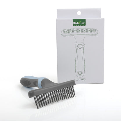 Double Row Pet Grooming Comb – Gentle Detangling for a Shiny, Healthy Coat