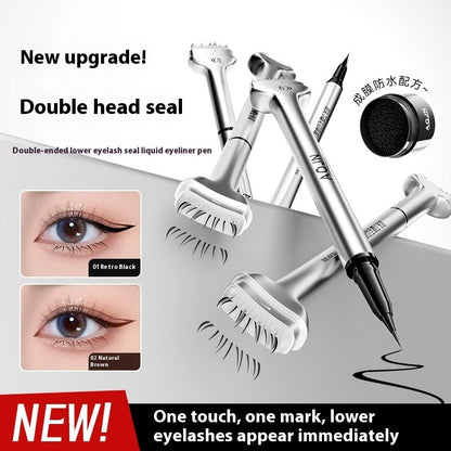 Double-Headed Eyelash Stamp Pen – Waterproof, Natural, Long-Lasting Eyeliner