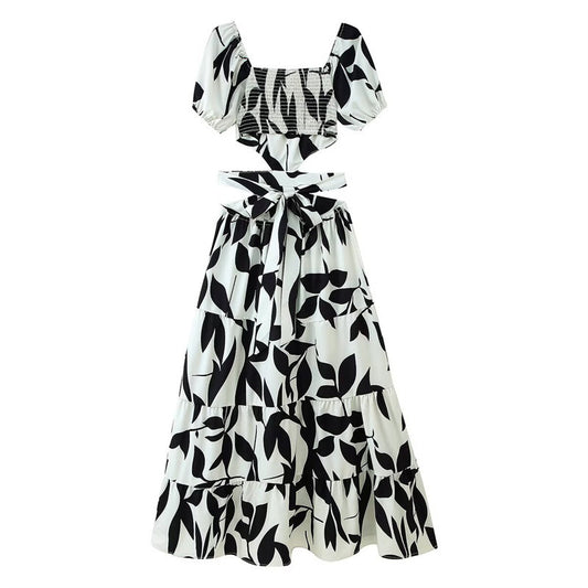 Summer Printed Short Sleeve Dress