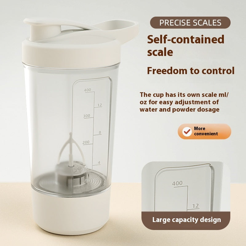 Portable Electric Mixing Cup – 400ml Protein Powder Shaker with 1200mAh Battery for Gym & Fitness