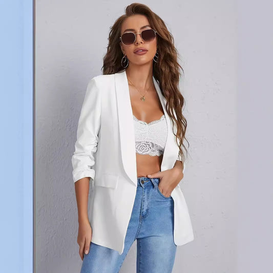 Women's Slim Fit Long Sleeve Top – European & American Style Autumn/Winter Fashion Shirt