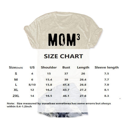 Women's Casual MOM3 Graphic T-Shirt – Soft Round Neck Short Sleeve Tee