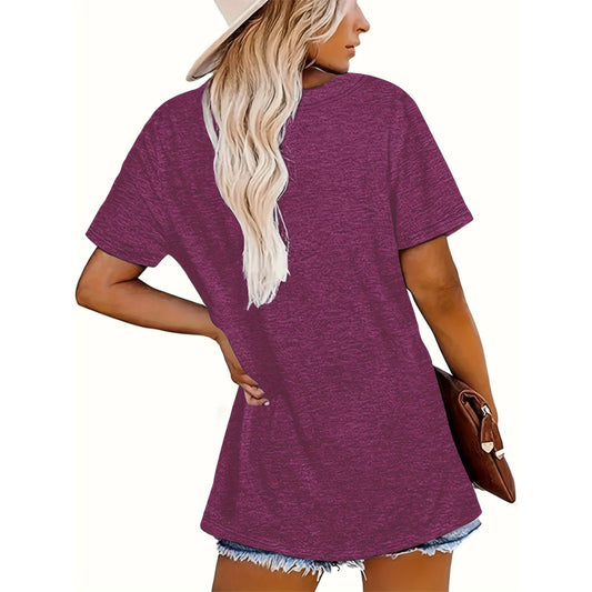 Women's Self-Reflection Quote T-Shirt – Soft Round Neck Casual Tee for Summer