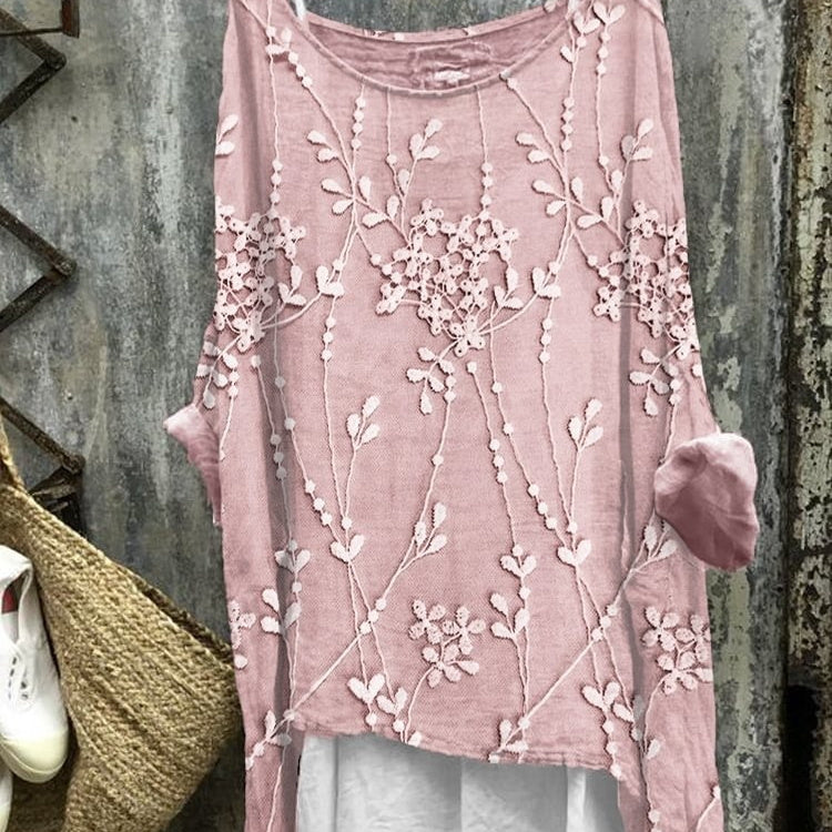 New Casual Long Sleeve Loose Printed Women's T-shirt