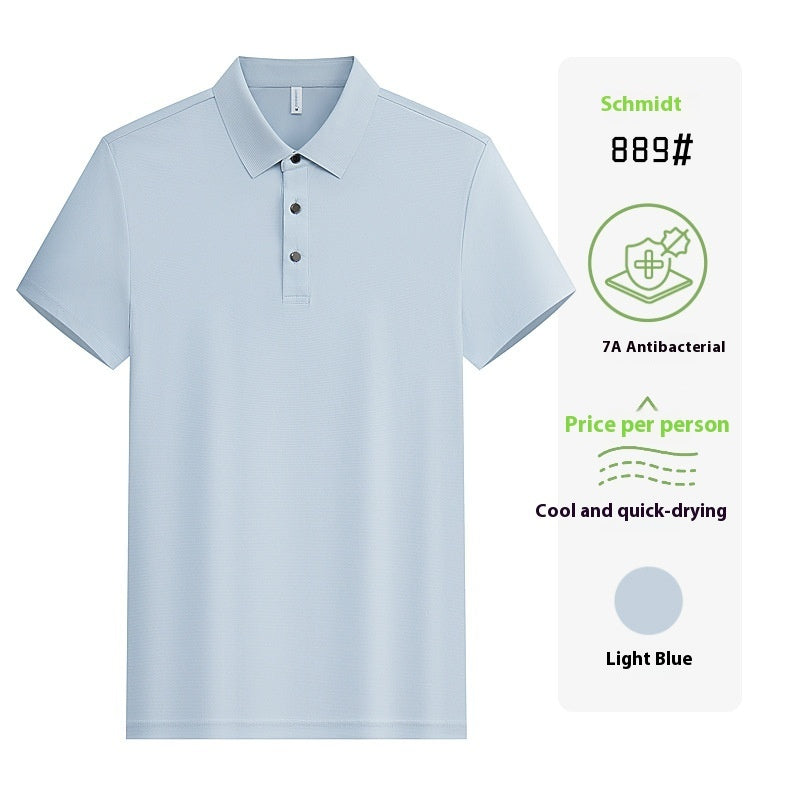 Unisex Short Sleeve Work Shirt – Custom Lapel Uniform with Company Logo Embroidery for Team & Group Wear