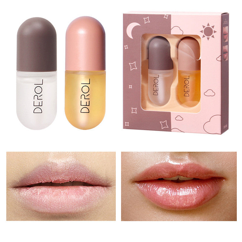 Day & Night Instant Volume Lip Plumper Oil – Clear, Long-Lasting Nourishment & Fine Line Repair | Lip Care & Beauty Oil