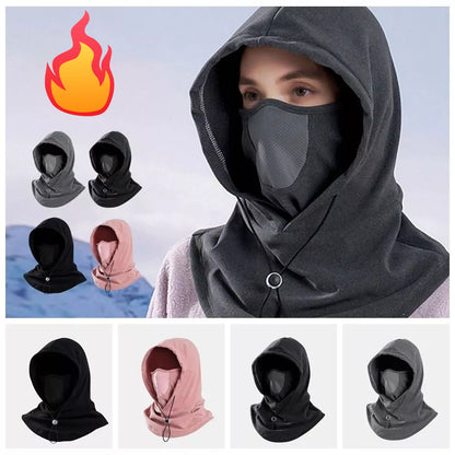 3-in-1 Winter Fleece Hood – Neck Warmer, Face Mask & Hat for Cold Weather and Riding
