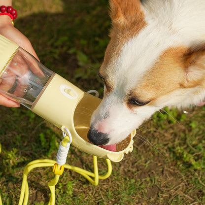 2-in-1 Portable Dog Water Bottle with Food Container – Leak-Proof Outdoor Pet Feeder for Dogs & Cats | 380ml/500ml Travel Cup