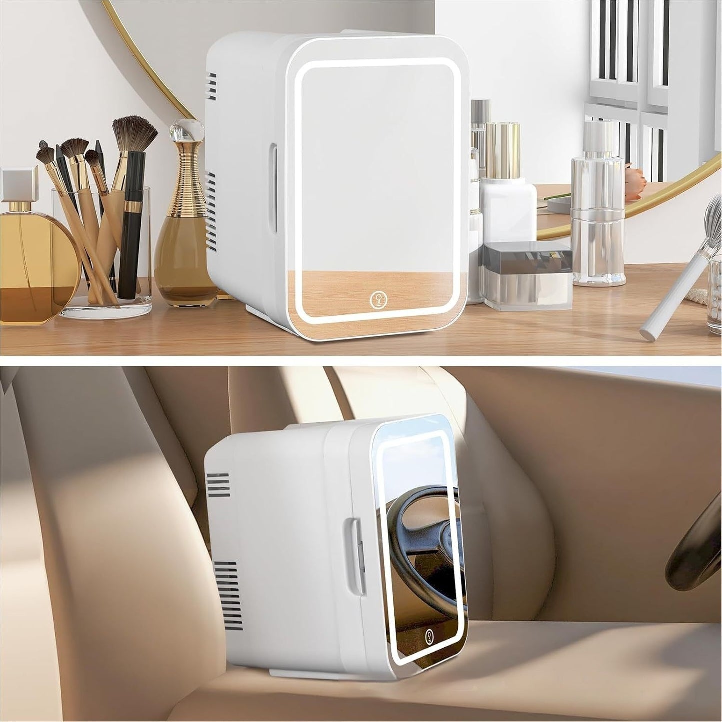 Mini Cosmetic Refrigerator – Portable Facial Mask, Skincare & Lipstick Cooler
