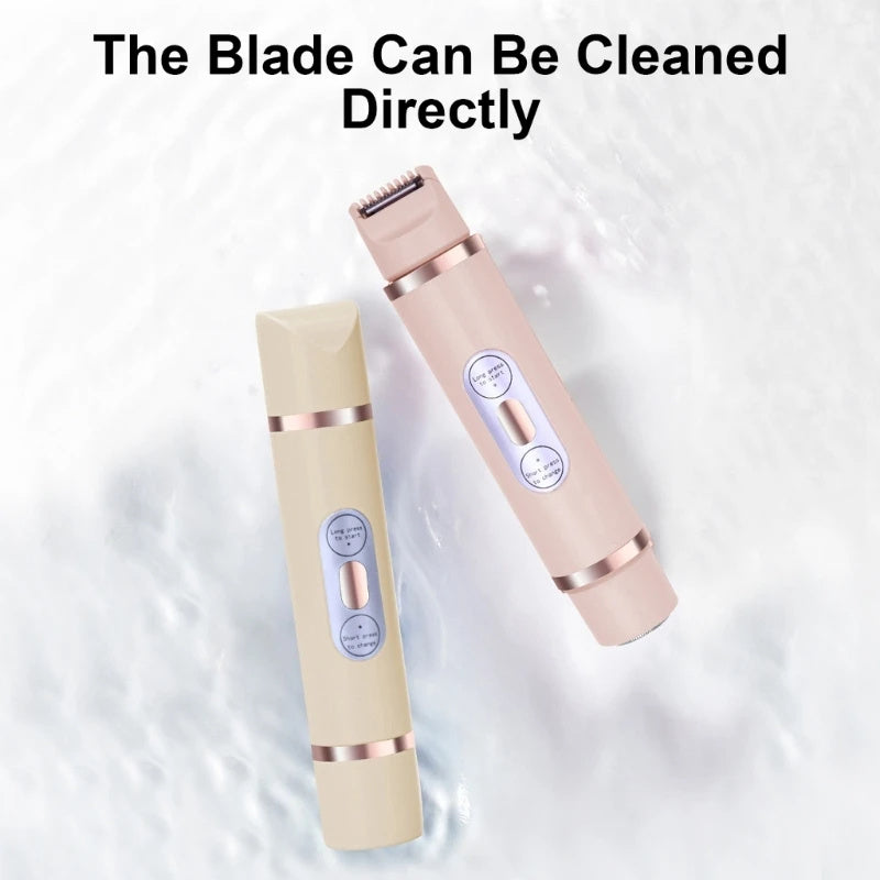 Dual-Head Electric Epilator – Painless Hair Removal Shaver for Women’s Face, Bikini, Legs & Underarms