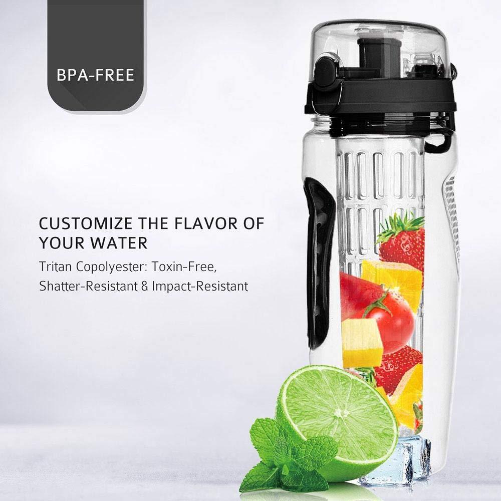 Fruit Infuser Water Bottle – 32Oz BPA-Free Shaker for Sports & Travel
