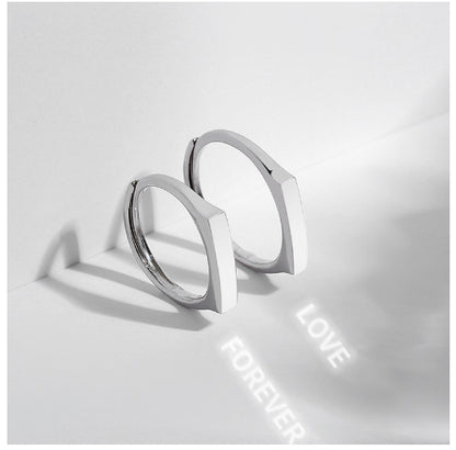 Romantic S925 Silver Love Ring – Light Reflection Hidden Message Jewelry for Engagement & Gifts