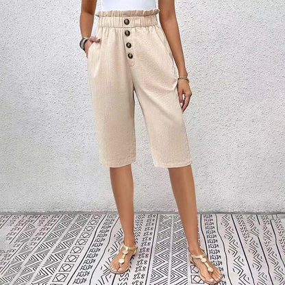 Fashion Solid Color Women's Casual Pants Shorts