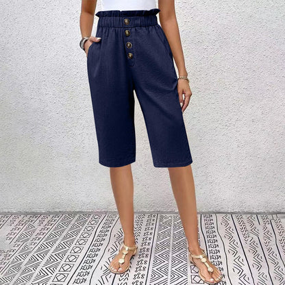 Fashion Solid Color Women's Casual Pants Shorts