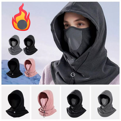3-in-1 Winter Fleece Hood – Neck Warmer, Face Mask & Hat for Cold Weather and Riding
