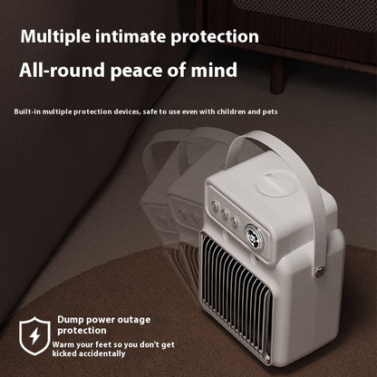 2-in-1 Efficient Room Heater & Humidifier – 1200W Indoor Table Heater with Safety Features