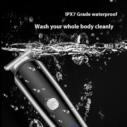 6-in-1 Electric Hair Clipper Set – Rechargeable Trimmer with Digital Display &amp; Waterproof Design