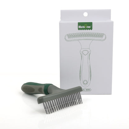 Double Row Pet Grooming Comb – Gentle Detangling for a Shiny, Healthy Coat