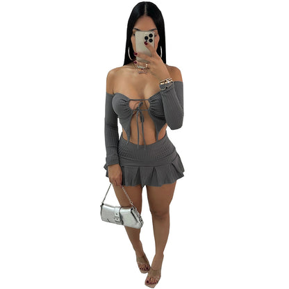 Women's Leopard Print Long Sleeve Shirt – Slim Fit Drawstring Top for Casual & Party Outfits