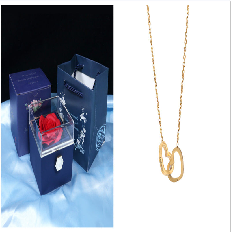 Rotating Soap Flower Rose Gift Box – A Timeless Romantic Surprise with Hidden Jewelry Drawer