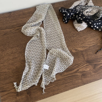 Removable Retro Affordable Luxury Dignified Flowers Silk Scarf