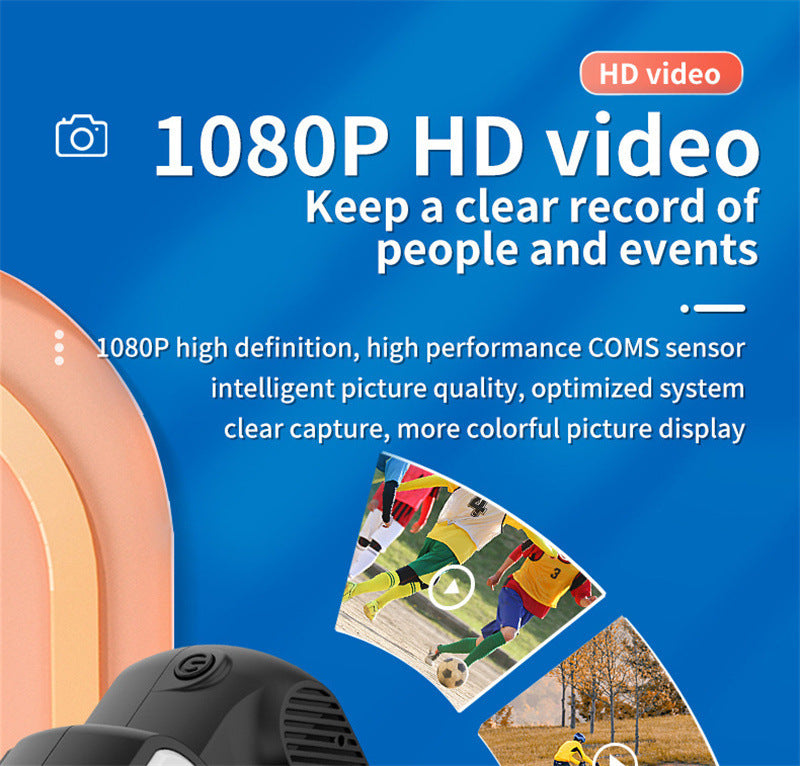Retro Mini Camera with Screen – 1080P HD Portable Indoor/Outdoor Video Camera