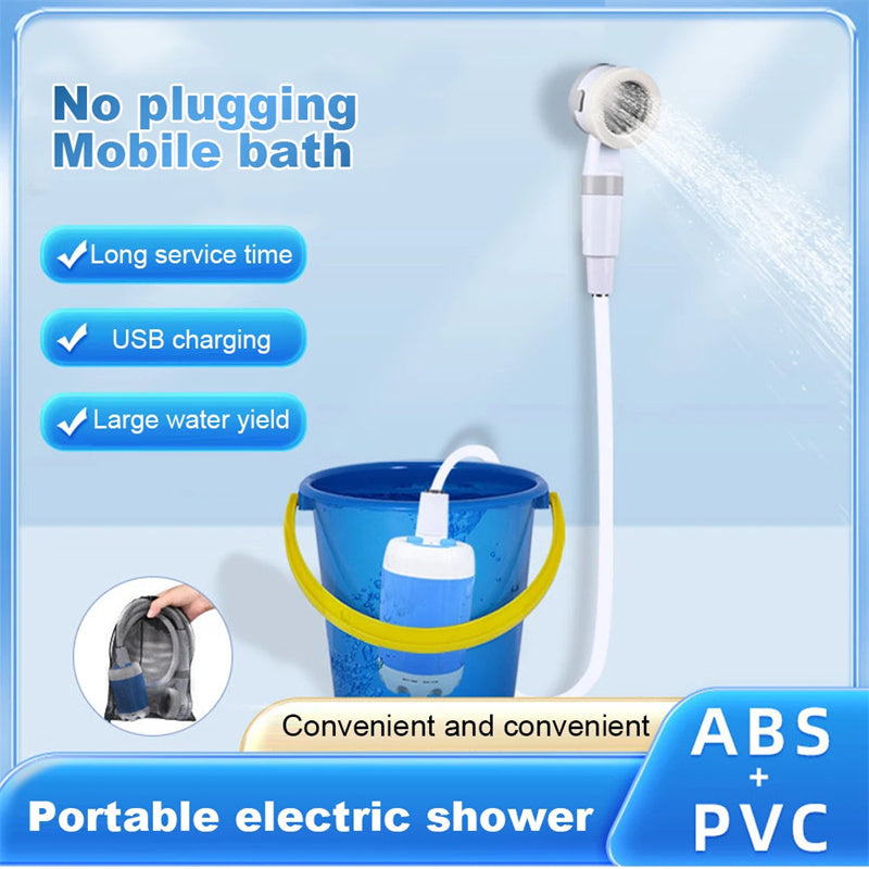 Portable Outdoor Camping Shower – Rechargeable 5000mAh Electric Shower with Adjustable Spray for Travel &amp; Hiking