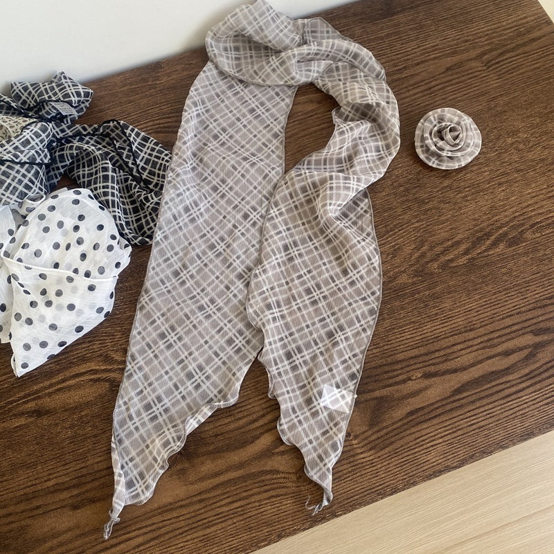 Removable Retro Affordable Luxury Dignified Flowers Silk Scarf