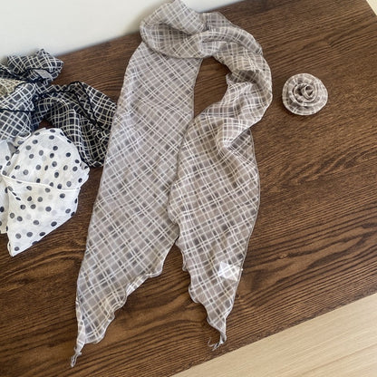 Removable Retro Affordable Luxury Dignified Flowers Silk Scarf