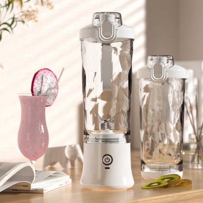 Portable Blender Juicer – Personal 600ml Mini Blender for Shakes &amp; Smoothies with 6-Blade Stainless Steel, USB Type-C Rechargeable