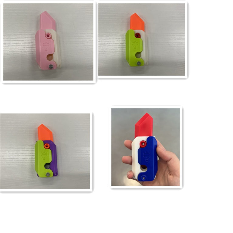 3D Printed Gravity Radish Knife – Fidget Toy & Mini Decompression Gift
