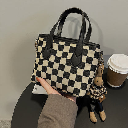 Fashion Houndstooth Shoulder Bag – Timeless Checkerboard Chic for Everyday Elegance