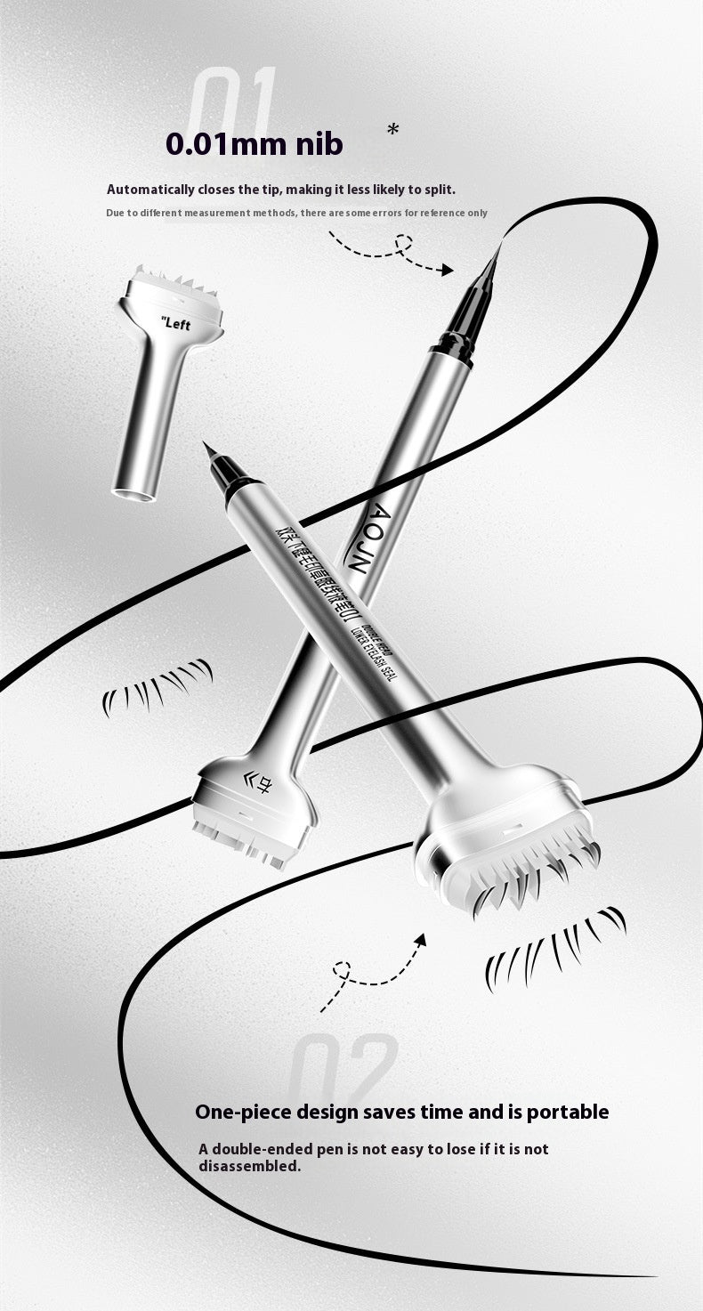 Double-Headed Eyelash Stamp Pen – Waterproof, Natural, Long-Lasting Eyeliner