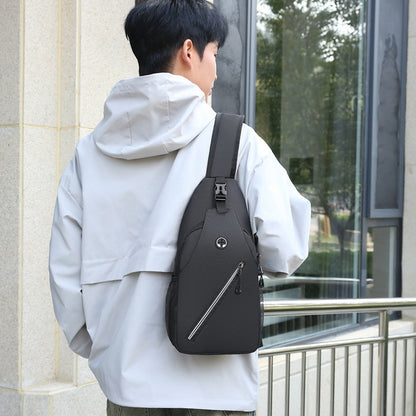 Multifunctional Men’s Canvas Crossbody Bag – Durable Shoulder Chest Messenger Bag
