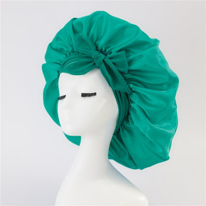 Adjustable Satin Hair Bonnet for Sleeping – Silk Night Cap Scarf Wrap for Curly Hair Protection