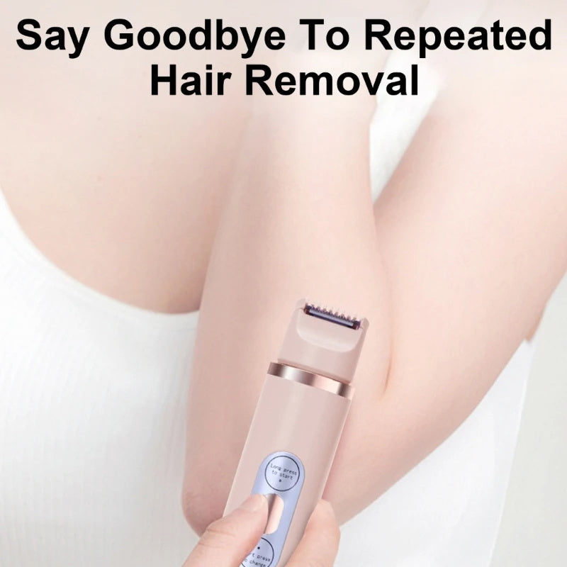 Dual-Head Electric Epilator – Painless Hair Removal Shaver for Women’s Face, Bikini, Legs & Underarms